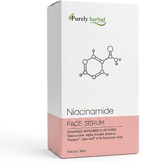 Niacinamide Face Serum, Minimizes Pores, Evens Skin Tone, with Alpha Arbutin & Hyaluronic Acid, 30ml