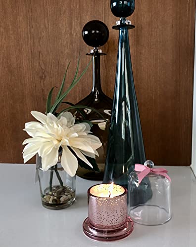 Cruiser’s Caché | Parfumerie Collection | Woodland Rose | Scented Cloche Or Dome Candle Jar | 4.2Oz | 25Hr Burn Time #TOP3