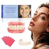 Dentures DIY Kit: Full Set Top & Bottom Fake Teeth for at-Home Smile Enhancement - Easy & Universal Fit-YY04