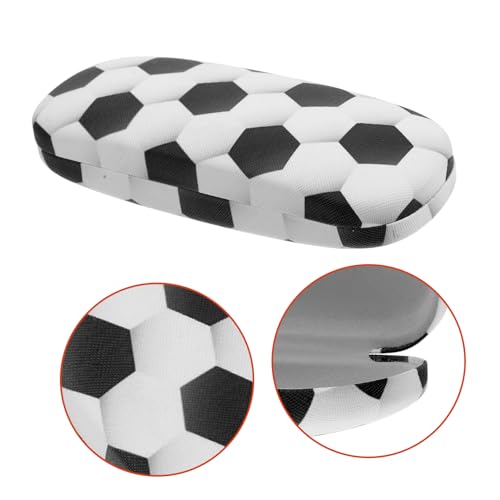GOOHOCHY Hartschalen-Brillenetui Sportliches Hartschalen-brillenetui Mit Lustigem Fußball-muster Für Junge Tragbare Brillenbox Aufbewahrungslösung Für Sonnenbrillen Lesebrillen