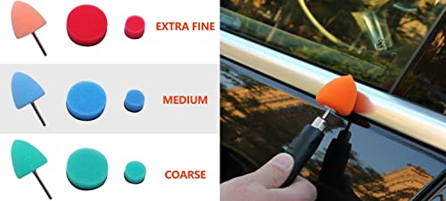 Image of DIY Crafts +1xFelt 1xFur Pad, 3 inch inch, 22 Mini Buffing Polishing Pads Kit Car Detail Polisher for Tight Area Detailing Polishing Waxing Sealing Glaze Car Headlights Door(+1xFelt 1xFur Pad, 3 inch inch)