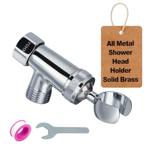 Shower Head Holder All Metal, Brass Adjustable Shower arm Bracket for Handheld, Hand held Showerhead...
