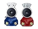 Road Superior Truck Parts Gladhand Set with Screens - Blue & Red Service and Emergency Glad Hand Set