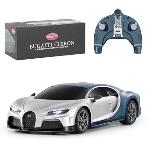 MIEBELY Remote Control Car - 1/24 Scale Fast Rc Race Car, Bugatti Chiron 3.7V 500 mAh Car Toys with Headlight, Racing Hobby Car Model Birthday Ideal Gifts for Adults Kids Boys Age 6 7 8 9 10 Year Old Cover