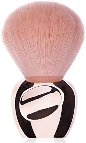 UNIMEIX Nail Dust Brush Big Round Head Nail Art Dust Powder Remover Cleaner Brush or Acrylic UV Gel Nail Arts Kabuki Nail Brushes For Cleaning (Rose Gold)
