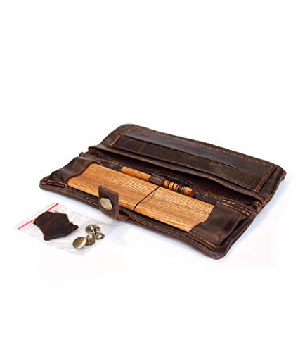 Bulldog Cuero Pitilleras Kavatza - Funda Bolso para Tabaco de Liar Cuero Estuche para Tabaco de Liar (Small/mini)