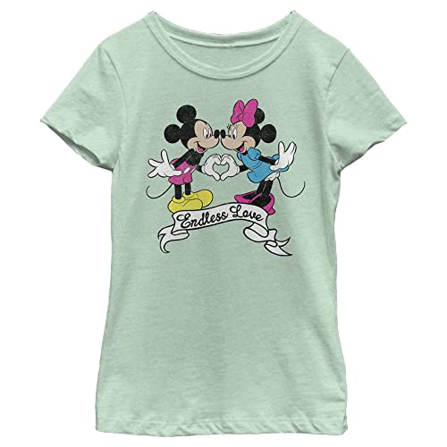 Disney Characters Endless Love Girl's Heather Crew Tee