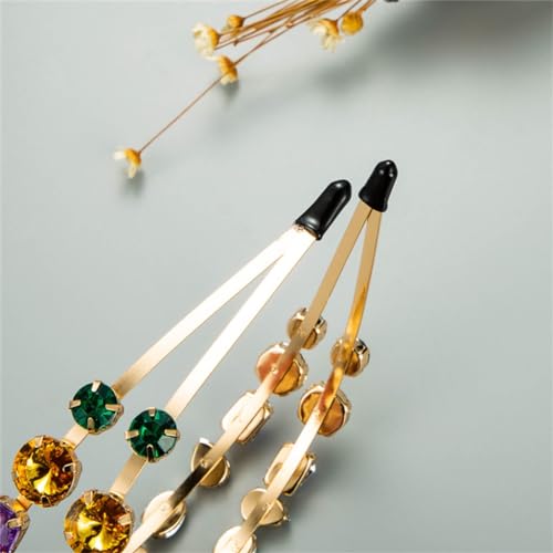 Bandes de cheveux en strass et métal au design géométrique