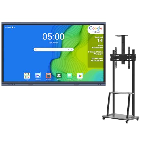 Image of BIG VUE Pro 86 Inch Android 14 Interactive Flat Panel Digital Board with Stand, 8 GB RAM 128 GB ROM, Ai-Copilot, Multitouch Screen Display for Teaching & Office Use