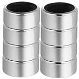 Veemoon 8 Stück Edelstahl Weinflaschen Tropfstopper mit Saugfähigem Schwamm Langlebige Glänzende Tropfringe für Auslaufschutz bei Weinflaschen für Picknick Camping und Familienfeiern