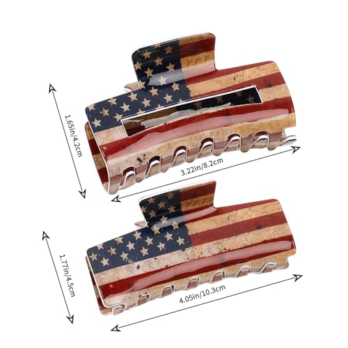 Pinzas de pelo del 4 de julio y accesorios patrióticos para mujer con bandera de EE. UU. 6