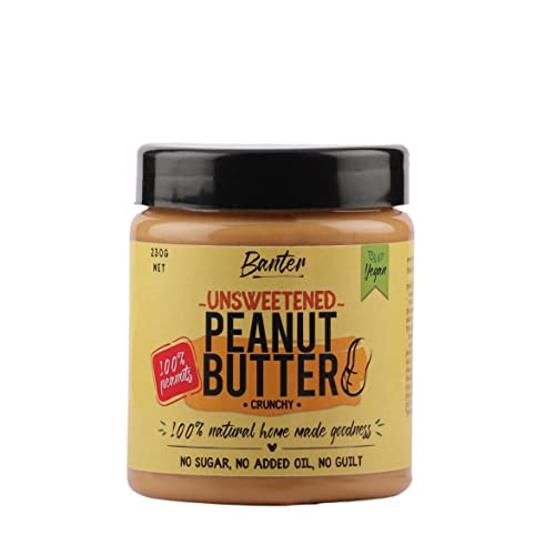 Image of Banter Crunchy Peanut Butter With Homemade Goodness - 100% Natural, Unsweetened, Vegan, And High In Protein For Fitness Enthusiasts | 100% Natural Peanut Butter (Crunchy) - 230 G