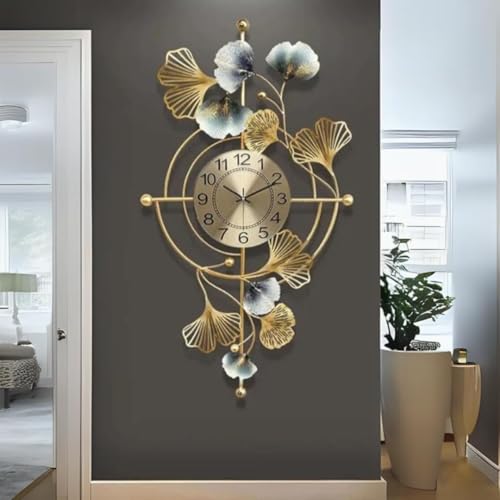 Decor Wishes® Metal Wall Clock for Living Room Stylish Wall Clock Designer Big Unique Clock for Wall Antique Handcrafted Wall Clock