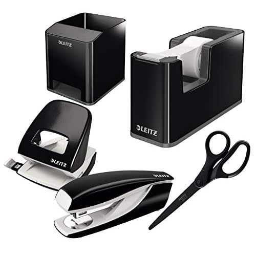 Leitz Wow Schreibtisch Accessoires (Schwarz, Komplett - Set)