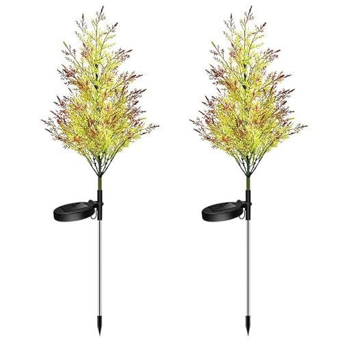 ZbOLi 2 pièces 8LED Lampe de pelouse de Jardin cyprès lumière de Paysage Solaire décorative, lumières de pelouse à énergie Solaire imperméables extérieures, pour Jardin