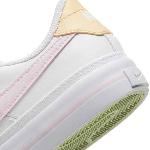 Nike Girls Court Legacy Sneaker White/Pink Size 4 | Image 4