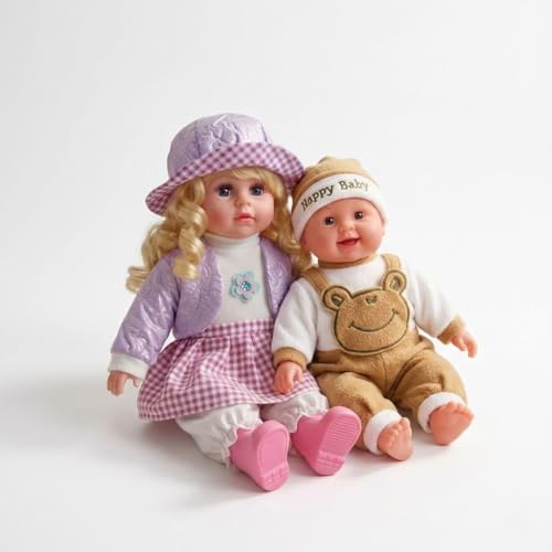 Image of Musical Baby Doll Toy for Kids - Soft Plush Talking & Singing with Touch Sensor, Interactive Baby Boy & Girl Doll in Colorful Dress,Gift Toy (Multicolor Winter Girl)