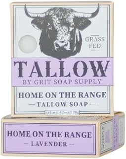 Grit Soap Supply Tallow Bar Soap - Home On The Range (4.5 Ounce Bar)