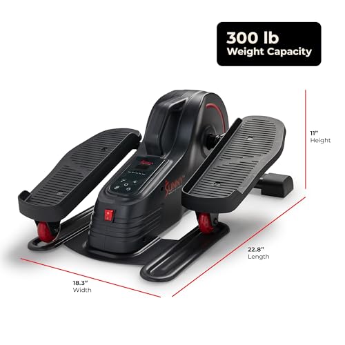 Sunny Health & Fitness Smart Motorized Under Desk Elliptical Machine with Remote Control for Home or Office – Seated Foot & Leg Work Out for Physical Therapy, Recovery & Seniors – 18 Speed Levels RPM by Sunny Health & Fitness - Used condition - Image 7