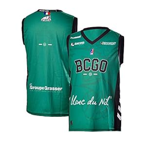BCGO Basketbalshirt met Gries Oberhoffen, officieel thuisshirt voor seizoen 2018-2019, basketbalshirt, uniseks, kinderen