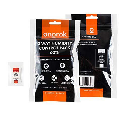 12 Pack of 2 Way Humidity Control Packs, Size 8, 62% RH by ONGROK, Each Pack for up to 1 oz