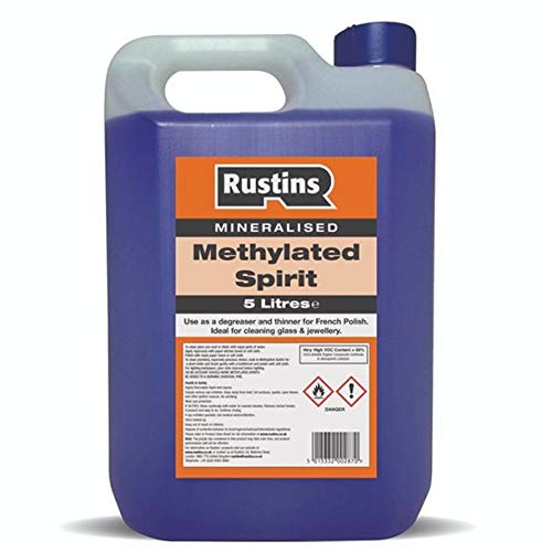 RUSTINS Methylated Spirit 5L, Water-based, 5L, Good Coverage, For Wood & Concrete
