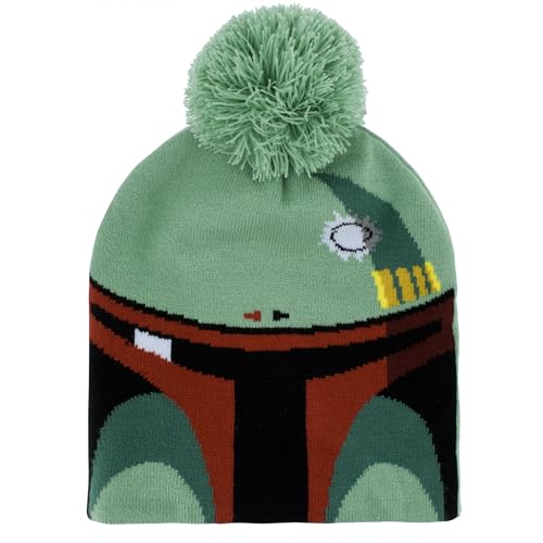 Star Wars Boba Fett Helmet Character Armor Beanie Green