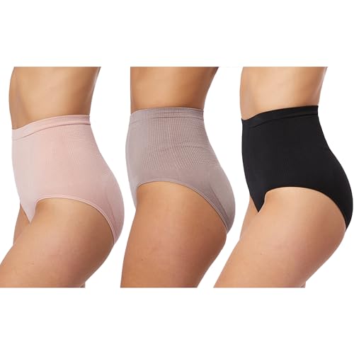 Image of Skinnygirl Women's High Waist Tummy Control Seamless Shaping Briefs, 3-Pack