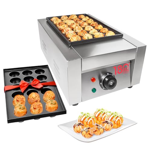 ALDKitchen Takoyaki Grill | Electric Takoyaki Maker | Nonstick Coating | 110V (28 Pcs)