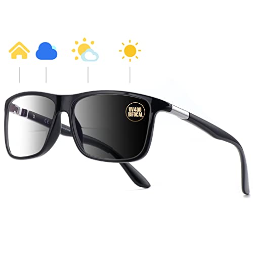 Missfive Photochromic Bifocal Reading Glasses for Men