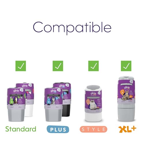 Litter Genie Refill Bags | Jumbo 2-Pack, 56 Total ft | Up to 8 Months of Supply in 2 cartridges | Ultimate Odor Control Cat Litter Bags