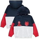 Marvel Spiderman Veste coupe-vent à capuche pour garçon – Veste coupe-vent légère et...