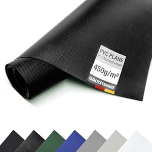 Anko Planen Schwarz 450g/m² PVC-Plane Meterware