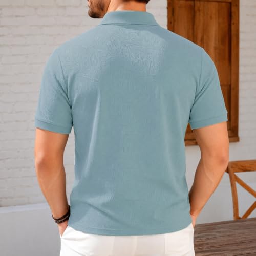 Image of TAGDOMen's Polo T Shirt | Half Sleeve | Textured & Collar Polo T-Shirt for Men (2053)