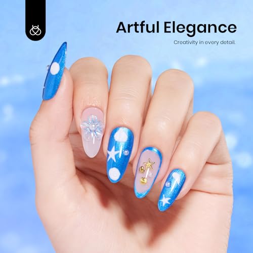 Image of beetles Gel Polish Navy Blue Gel Nail Polish 0.51OZ Dark Blue Nail Art Manicure Salon DIY at Home UV LED Needed Gifts for Women Mystic Sea