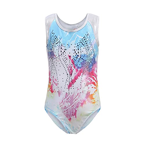 Hotfiary Gymnastics Leotards for Girls Toddler Ballet Dancewear Practice Outfits Sparkle One-Piece Activewear for 5-14 Years