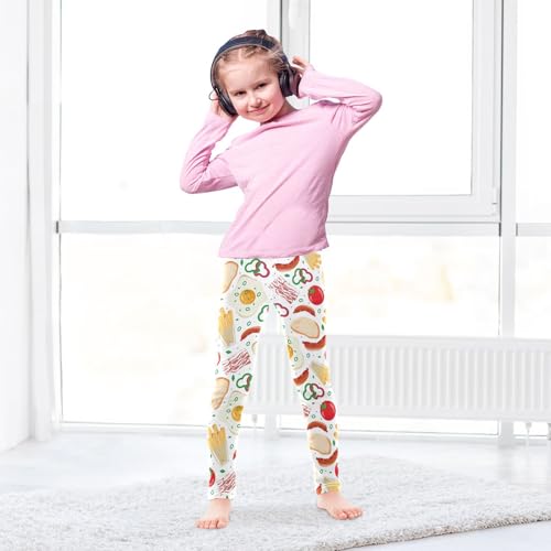 Girls Leggings Food Icons Toddler Girls Clothes Leggings for Girls Toddler Girls Leggings 3-4T4