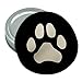 Paw Print Dog Cat White on Black Round Rubber Non-Slip Jar Gripper Lid Opener