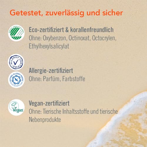 6. Bild von DERMA Sonnenschutz Roll-On Lotion für Baby & Kinder LSF 50 UVA-UVB| Sonnencreme Gesicht & Körper | Nicht-fettende, Wasserfest | Parfümfrei, Hypoallergen Sonnenmilch für Kids | Empfindliche Haut | 50ml