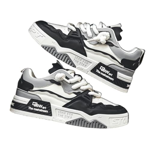 Men's Skate Shoes - Skateboarding - Comfy, Non-Slip, Durable, Lace-Up Sneakers for Outdoor Activities with Trendy Street Style