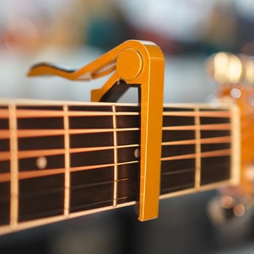 Image of Bajaao Metal Capo For Guitar, Ukulele, Mandolin & Banjo (Yellow)