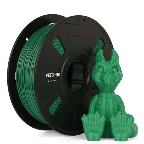 Image of NUMAKERS PETG 3D Printer Filament, 1.75mm, Dimensional Accuracy + /- 0.05 mm, 1 kg Spool (2.2 lbs), Compatible with Most FDM Printers (Forest Green)