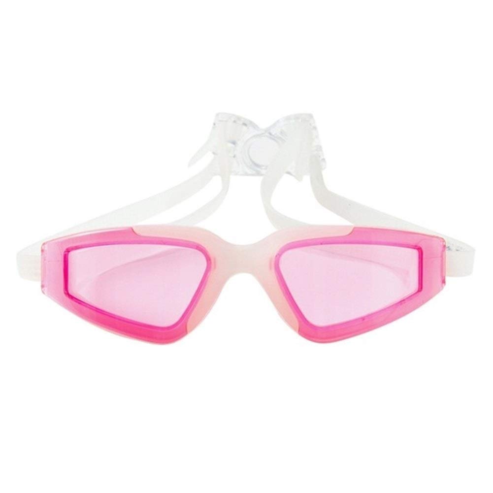 Lunettes de natation étanches en silicone rose pour corriger la vision
