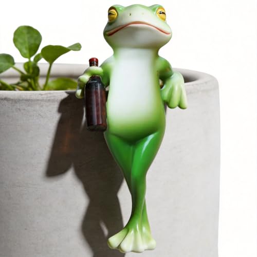 RJVZUKL Tipsy Frog Pot Hugger - Miniature Frog Figurines for