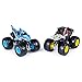 Monster Jam, Official Megalodon vs. Pirate’s Curse Die-Cast Monster Trucks, 1:64 Scale, 2 Pack