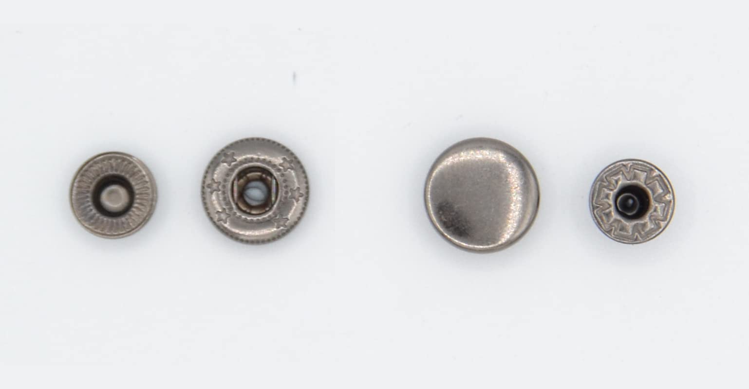 Celloexpress 12.5Mm Gun Metal Pop Studs Heavy Duty Snap Fasteners Press Spring Poppers Buttons Crafts Findings (, Pack Of 5)