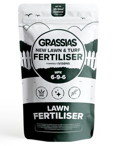 Grassias Pre Seed 696 Lawn Fertiliser Granules – High Phosphorus Lawn Starter & Pre-Seed Feed for Grass Growth & Strong Roots – Ideal for Pre-Turf & Garden Lawns (1.25kg)