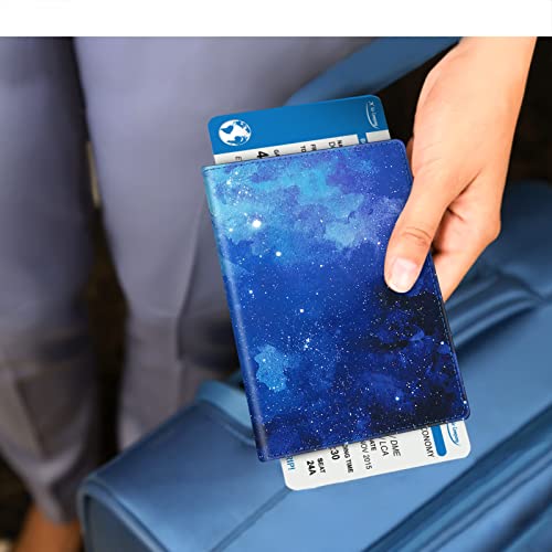 Image of FINTIE Passport Holder, Slim Travel Wallet RFID Blocking Card Case Cover Passport Cover Protector Essentials with Credit Card Slots for Women /Men | Slim