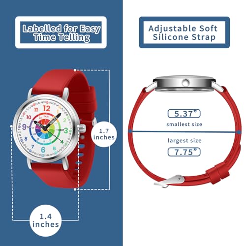 Childrens Watches, Kids Learning Watch, Dart-Board Children's Toddler Learning Time and Easy to Read Time, Analog Watch for Boys and Girls Ages 3~114