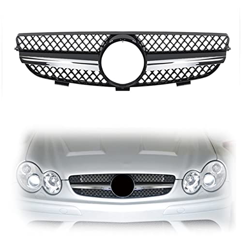 Grille de course Benz W209 CLK finition noire kit calandre supérieure capot